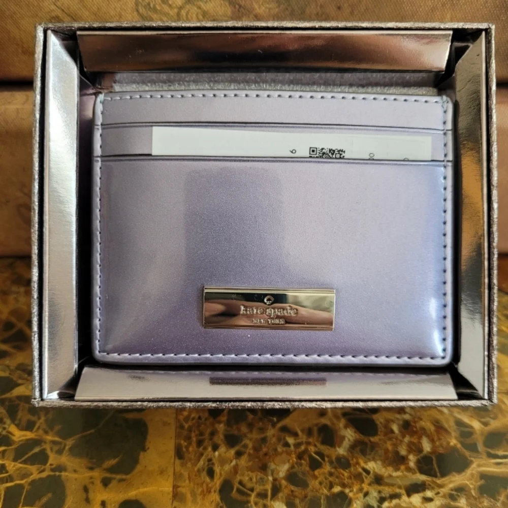 Kate Spade New York Lavender Metallic Card Holder